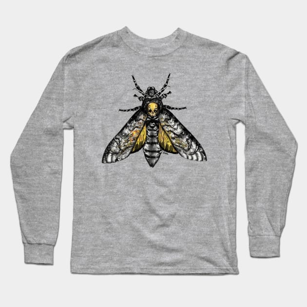 Acherontia atropos with graveyard wings Long Sleeve T-Shirt by JJacobs